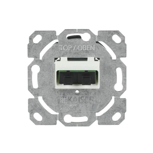 Flush Mounted Inserts SC-Duplex Angled version 2gang silver