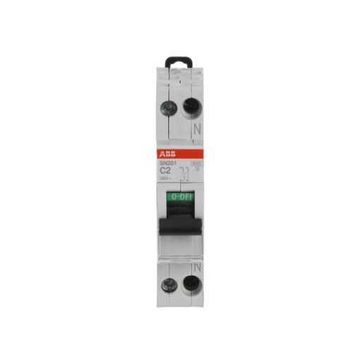 Miniature circuit breaker - SN201 - 1PN - 2 A - C - 230 V 6 kA