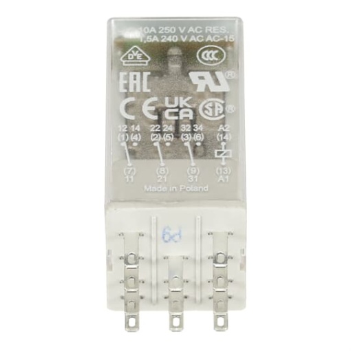 CR-M230AC3L Pluggable interface relay 3co, A1-A2230VAC, 250V10A, LED