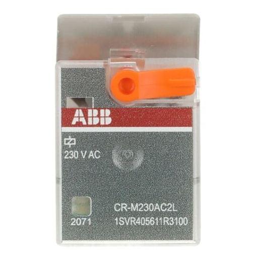 CR-M230AC2L Pluggable interface relay 2co, A1-A2230VAC, 250V12A, LED