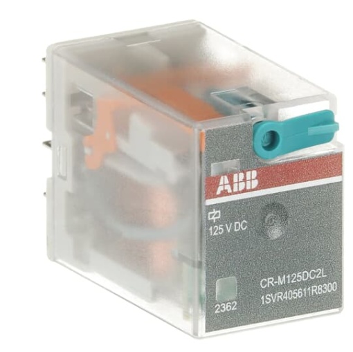 CR-M125DC2L Pluggable interface relay 2co, A1-A2125VDC, 250V12A, LED
