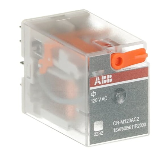 CR-M120AC2 Pluggable interface relay 2co, A1-A2120VAC, 250V12A