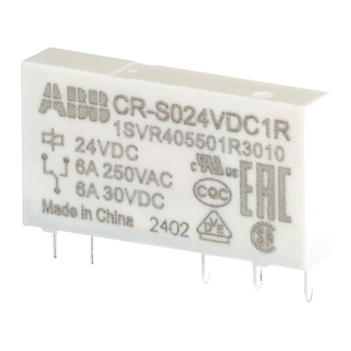 CR-S024VDC1R Pluggable interface relay 1co, A1-A224VDC, Output6A250VAC