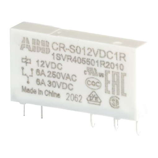 CR-S012VDC1R Pluggable interface relay 1co, A1-A212VDC, Output6A250VAC