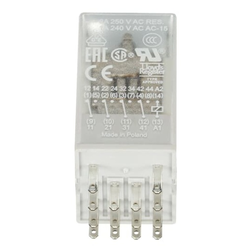 CR-M012DC4 Pluggable interface relay 4co, A1-A212VDC, 250V6A