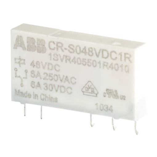CR-S048VDC1R Pluggable interface relay 1co, A1-A248VDC, Output6A250VAC