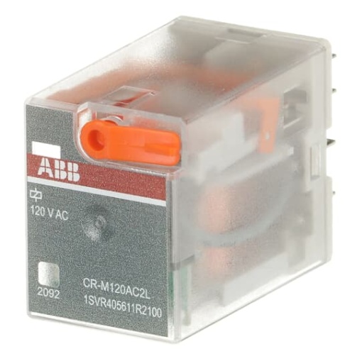 CR-M120AC2L Pluggable interface relay 2co, A1-A2120VAC, 250V12A, LED