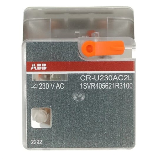 CR-U230AC2L Pluggable interface relay 2co, A1-A2230VAC, 250V10A, LED