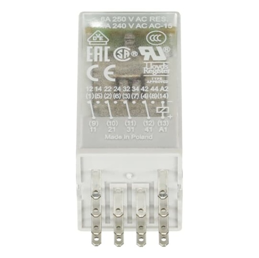 CR-M024DC4LD Pluggable interface relay 4co, A1-A224VDC, 250V6A, diode, LED