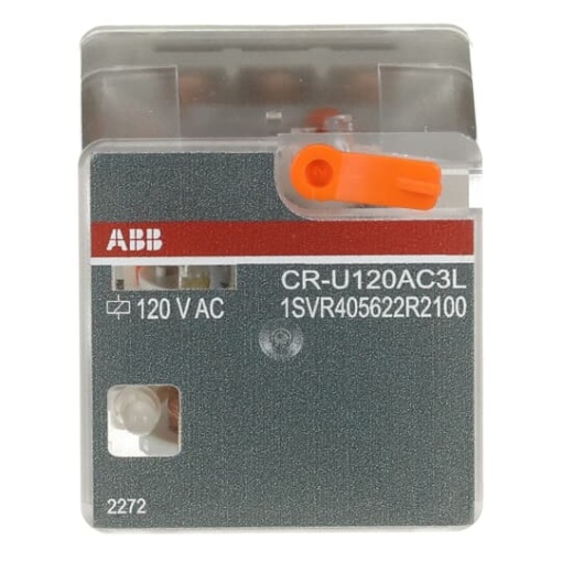CR-U120AC3L Pluggable interface relay 3co, A1-A2120VAC, 250V10A, LED
