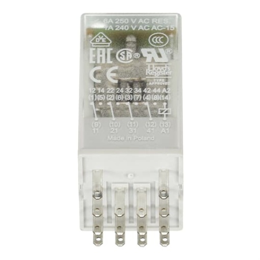 CR-M024DC4LG Pluggable interface relay 4co, A1-A224VDC, gold-plated contacts