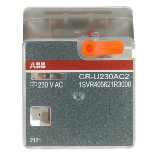 CR-U230AC2 Pluggable interface relay 2co, A1-A2230VAC, 250V10A