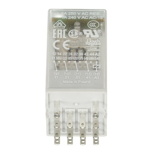 CR-M024AC4LG Pluggable interface relay 4co, A1-A224VAC, gold-plated contacts