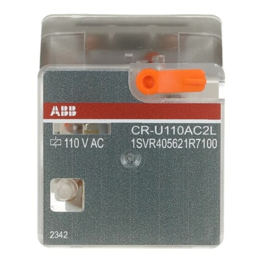 CR-U110AC2L Pluggable interface relay 2co, A1-A2110VAC, 250V10A, LED