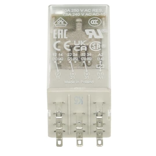 CR-M024DC3L Pluggable interface relay 3co, A1-A224VDC, 250V10A, LED