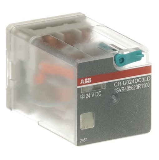 CR-U024DC3LD Pluggable interface relay 3co, A1-A224 VDC, 250V10A, LED, diode