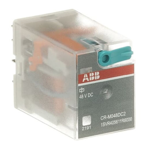 CR-M048DC2 Pluggable interface relay 2co, A1-A248VDC, 250V12A