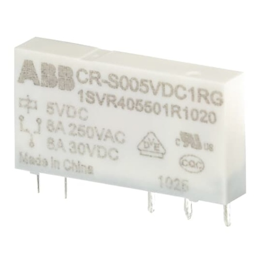 CR-S005VDC1RG Pluggable interface relay 1co, A1-A25VDC, Output6A250VAC