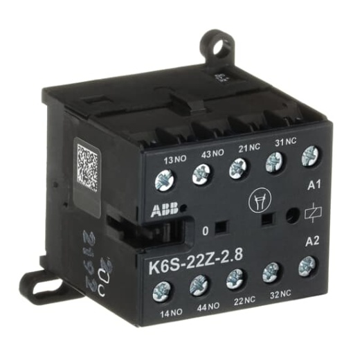 K6S-22Z-2.8-72Mini Contactor Relay17 ... 32 V DC2NO2NCScrew Terminals