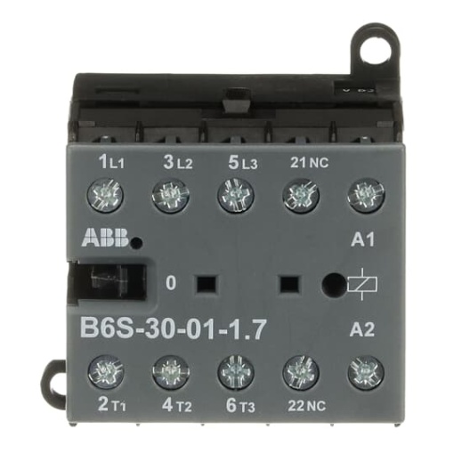 B6S-30-01-1.7-71 Mini Contactor 24 V DC - 3 NO - 0 NC - Screw Terminals