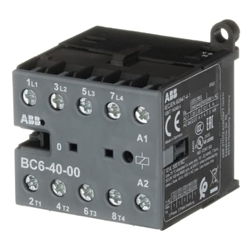 BC6-40-00-01 Mini Contactor 24 V DC - 4 NO - 0 NC - Screw Terminals
