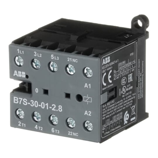 B7S-30-01-2.8-72 Mini Contactor 17 ... 32 V DC - 3 NO - 0 NC - Screw Terminals