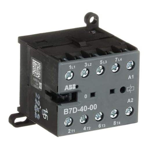 B7D-40-00-01 Mini Contactor 24 V DC - 4 NO - 0 NC - Screw Terminals