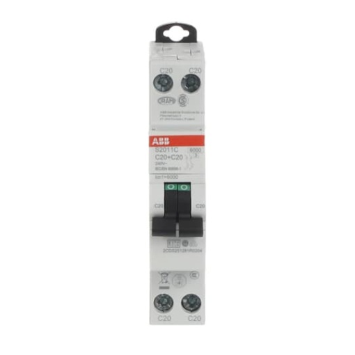 Miniature circuit breaker - 2P - C - 20 A