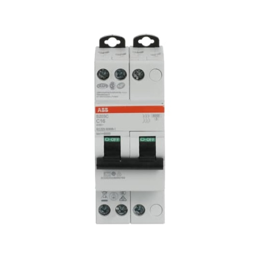 Miniature circuit breaker - 3P - C - 16 A