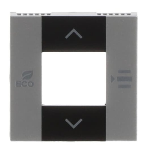 Cover plate Various symbols for Thermostat Central cover plate Silver - Zenit