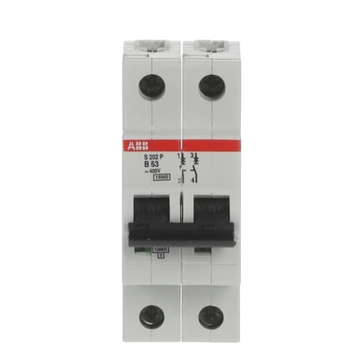 S202P-B63 Miniature Circuit Breaker - 2P - B - 63 A