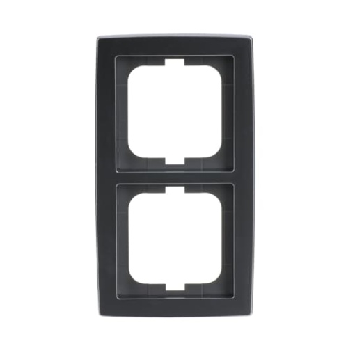 Cover frame 2-gang chrome matt - solo