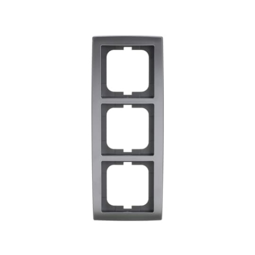 Cover frame 3-gang chrome matt - solo