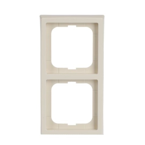 Cover frame 2-gang ivory white - future