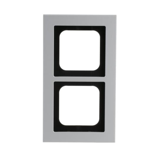 Cover frame 2-gang titanium - Busch-axcent pur