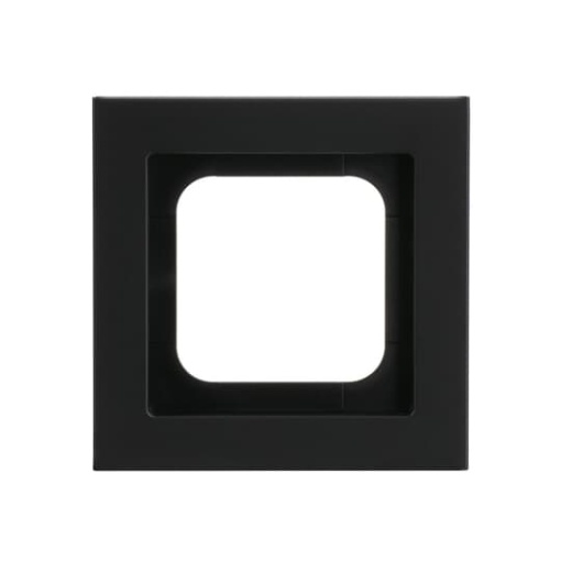 Cover frame 1-gang black matt - Busch-axcent pur