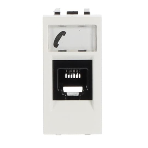 Telephone outlet Telephone 1 gang White - Zenit
