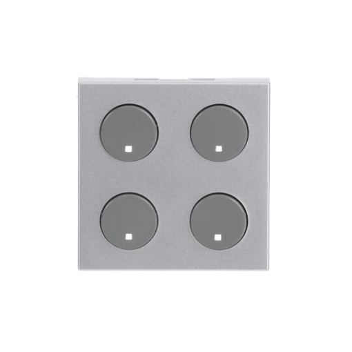 Rocker Switchpush button with Various symbols Silver - Zenit