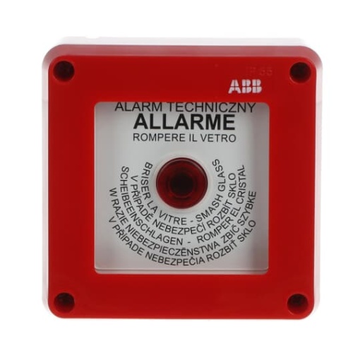 IP55 ENCL. FOR EMERG.-WALL M-REDBUTTON