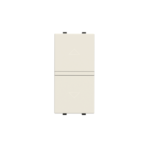 Blind control insertcover Rocker, 1-pole push button Off switch 1-pole 1P White - Zenit