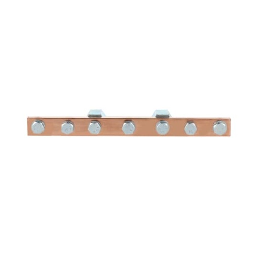 Horizontal PE busbar, 20 mm x 400 mm x 10 mm