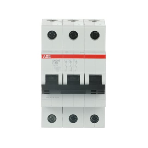 Miniature Circuit Breaker - SH200 - 3P - 10 A - B - AC 6 kA
