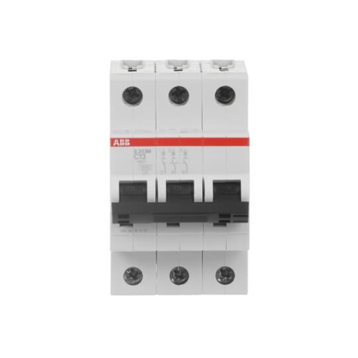 Miniature Circuit Breaker - S200M - 3P - 13 A - C - AC 10 kA