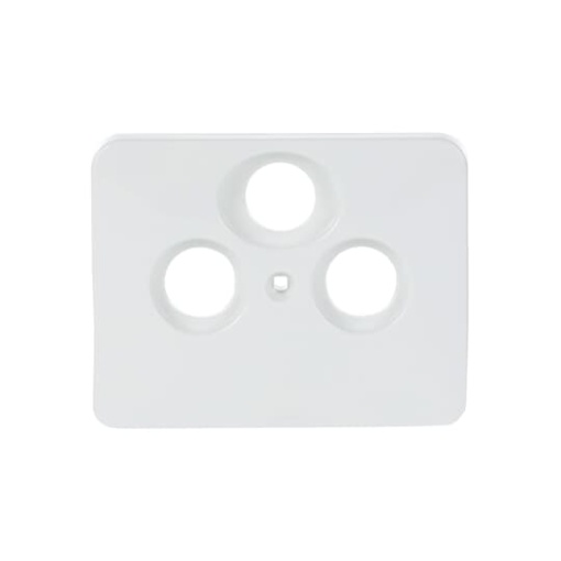 Cover plate SAT 3 gang studio white - alpha