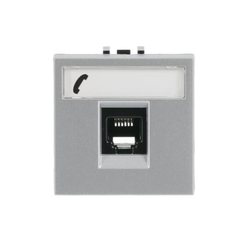 Telephone outlet Telephone 1 gang Silver - Zenit