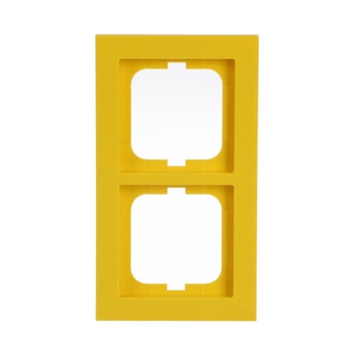 Cover frame 2-gang yellow - Busch-axcent