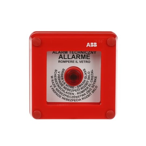 IP55 ENCL. FOR EMERG.-FLUSH M-REDBUTTON