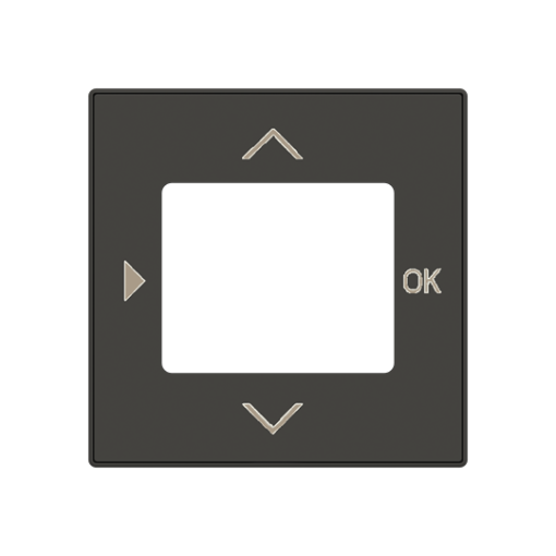 Cover plate Symbol "arrows" for Timer Central cover plate Black - Sky Niessen