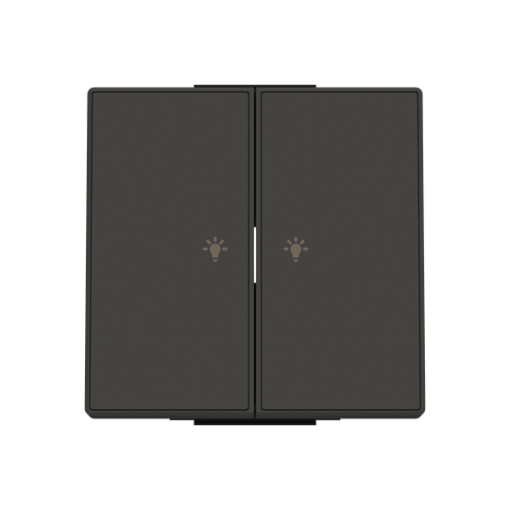 Rocker Symbol "light" for Switchpush button Two-part button Black - Sky Niessen