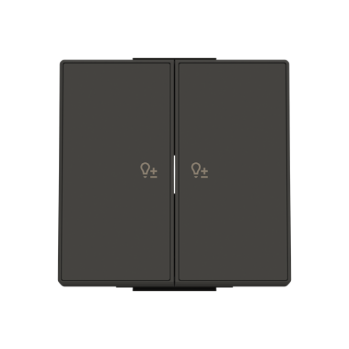 Rocker Symbol "light" for Dimmer Two-part button Black - Sky Niessen